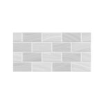 DECORADO MURO BRICK NEW ONDAS PLATA 30X60