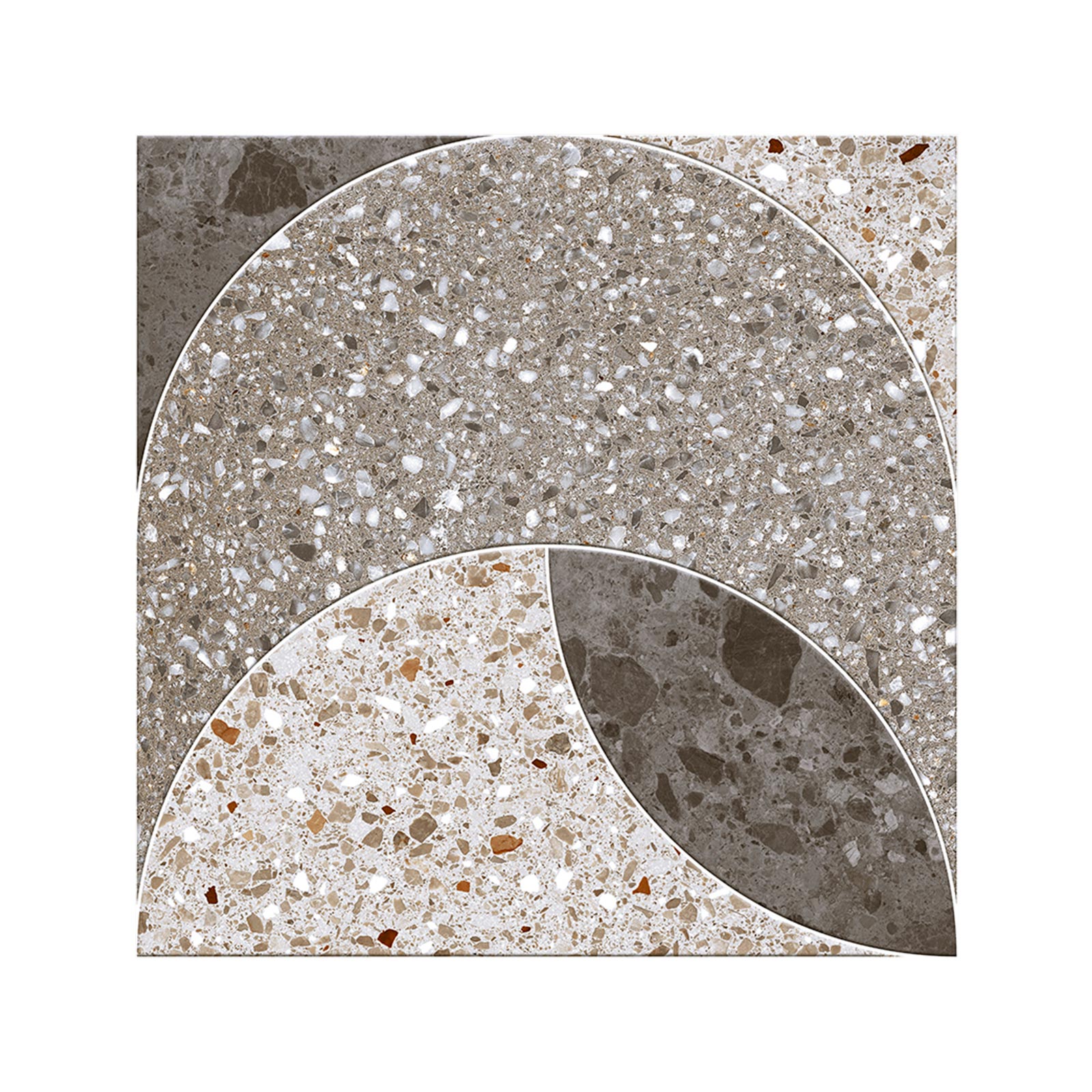 LECCE-GRIS CERÁMICO GEOMÉTRICO PISO LECCE GRIS 45X45 - Imagen 1